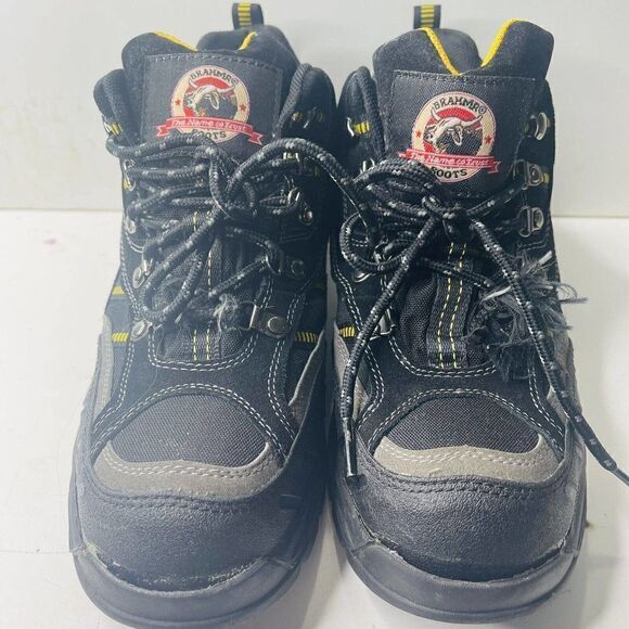 BRAHMA KANE Mens 7.5 Leather Hiking Trail Work Boots Waterproof Steel Toe ASTM - Picture 2 of 9